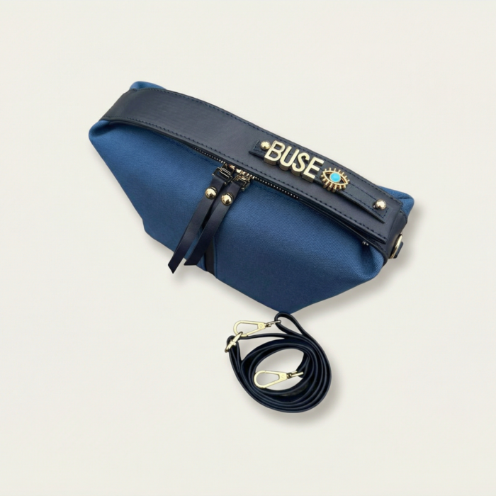 Mavi / Kot Rengi Charm Çanta