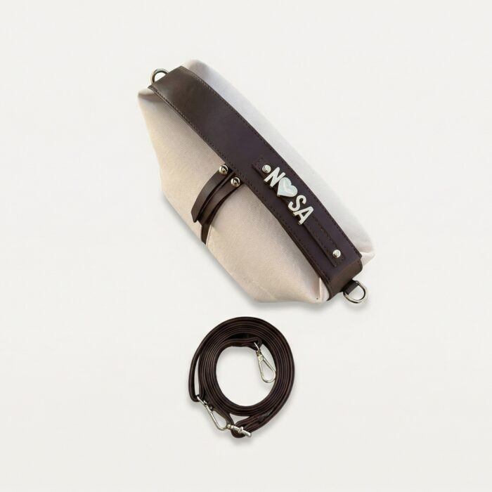 Krem/Kahve Charm Çanta